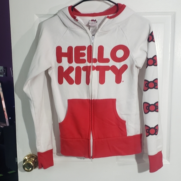 Sanrio | Tops | Rare Kawaii Sanrio Hello Kitty Face Hoodie | Poshmark